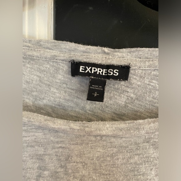 Express - Ruched Sleeve T Shirt - Picture 2 of 4